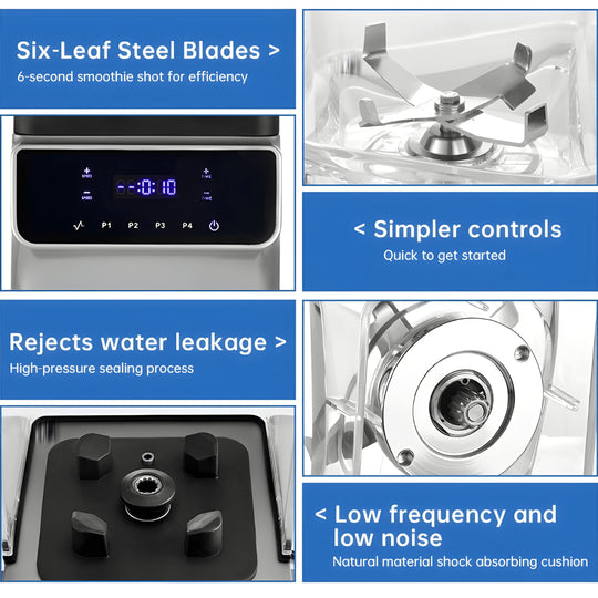 Powerful 3.5L commercial brushless blender with 2200W motor and touch control – ideal for juice bars and restaurants in Beirut