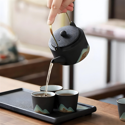 Elegant Coarse Pottery Tea Set Collection