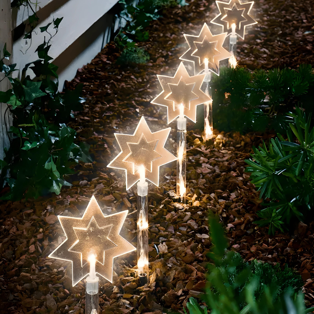 LIVARNO HOME DECORATIVE 7-POINTED STAR LED LIGHT STICKS