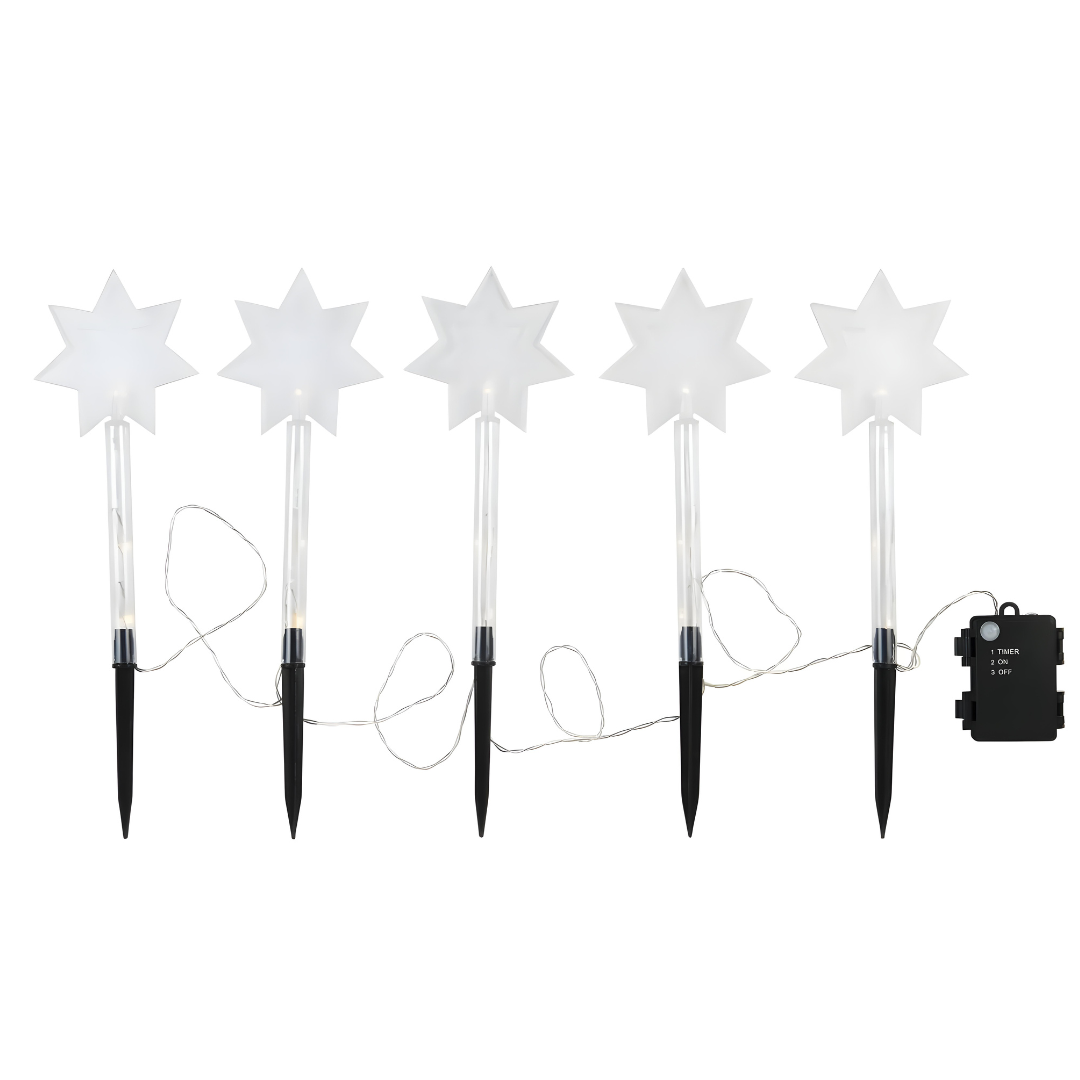 LIVARNO HOME DECORATIVE 7-POINTED STAR LED LIGHT STICKS