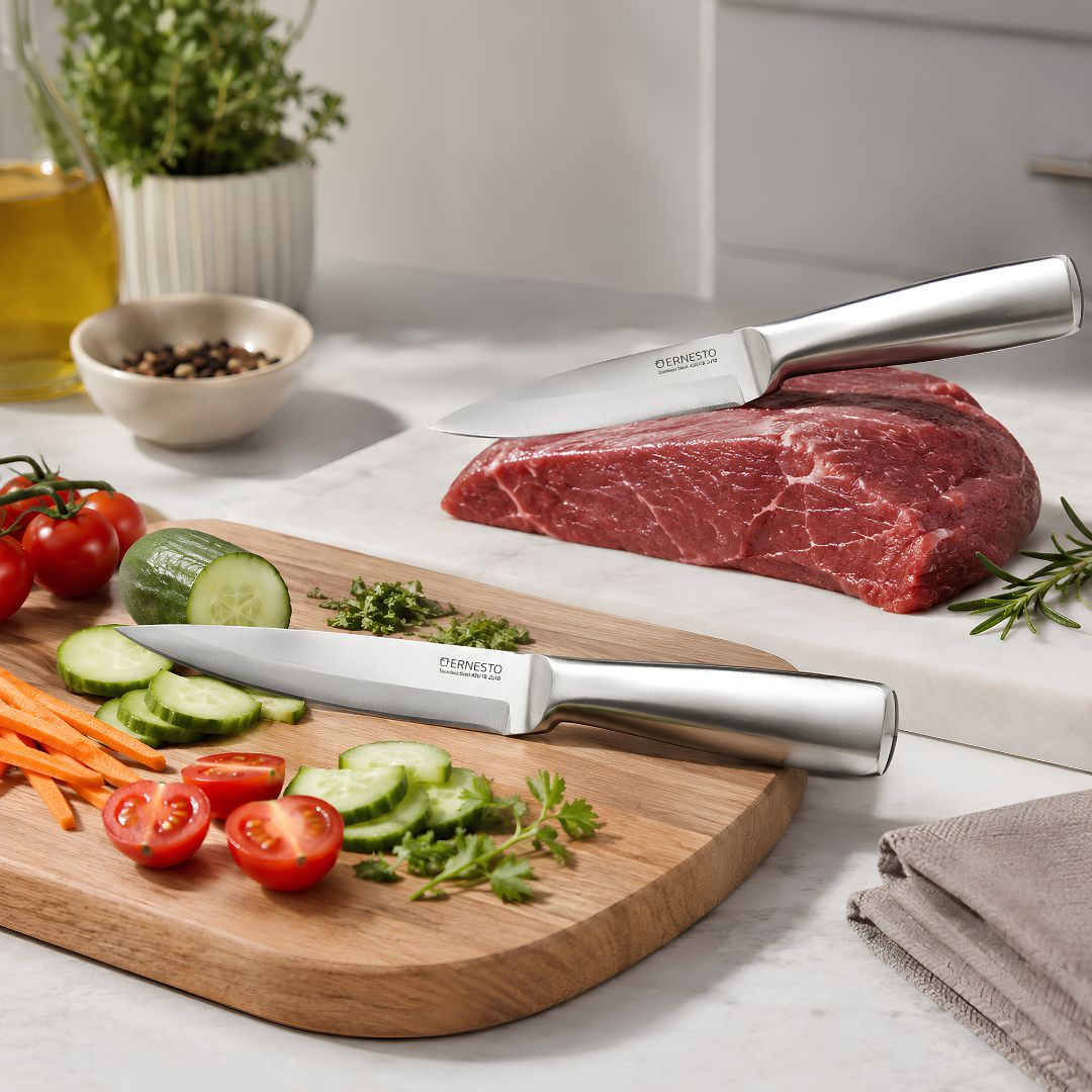 ERNESTO Stainless Steel Kitchen Knife Set – 2 Pieces