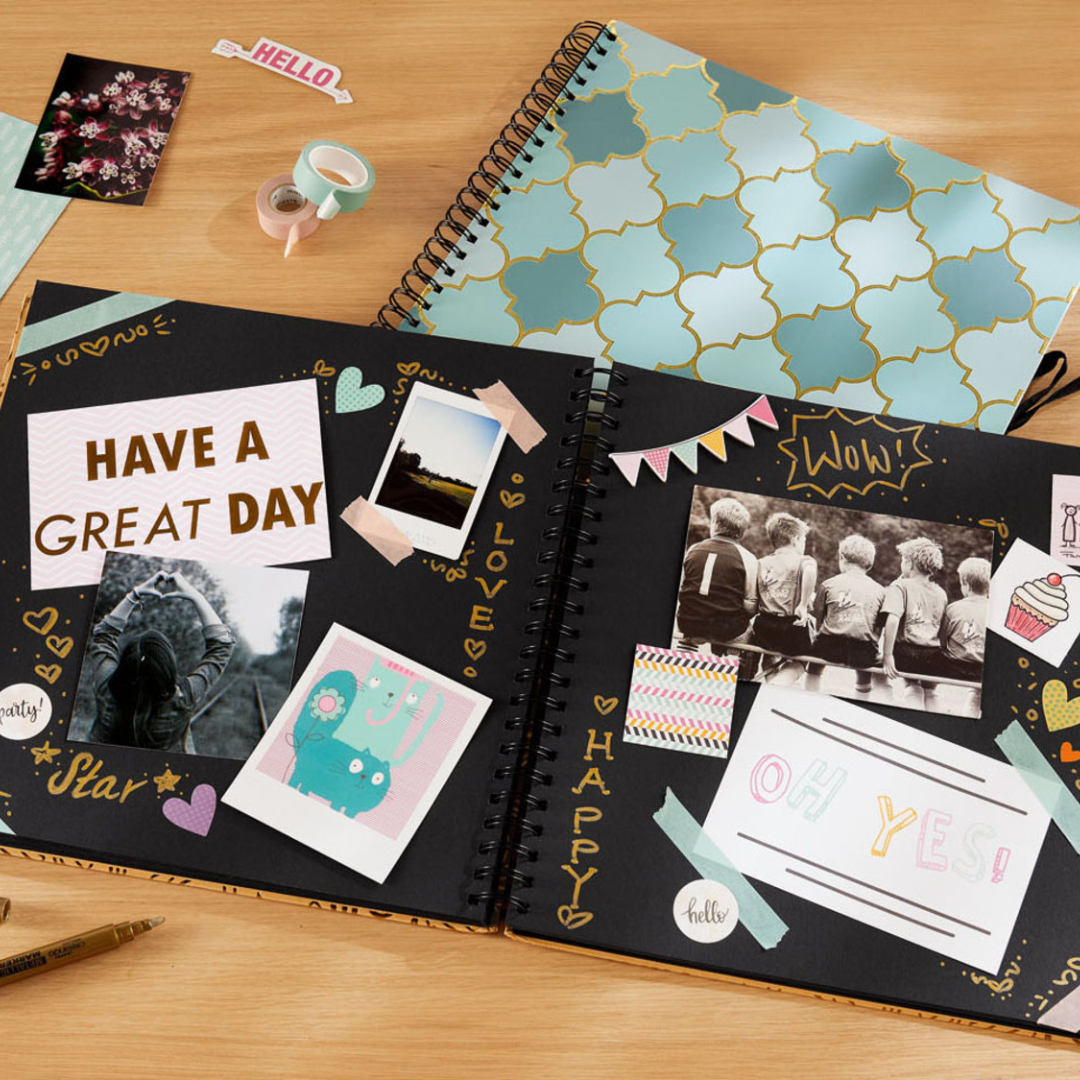 Crelando Scrapbook 40 Sheets of Black Cardboard for a Personalized Creation