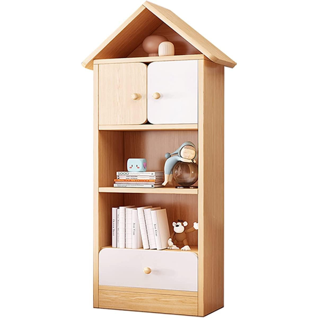 Bookcase Wooden Toddler Storage Organizer Cabinet