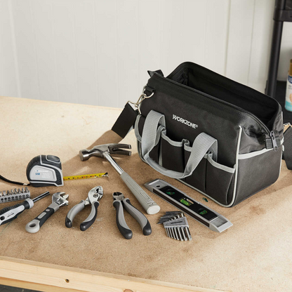 Workzone Grey Tool Bag Set 25 Pieces