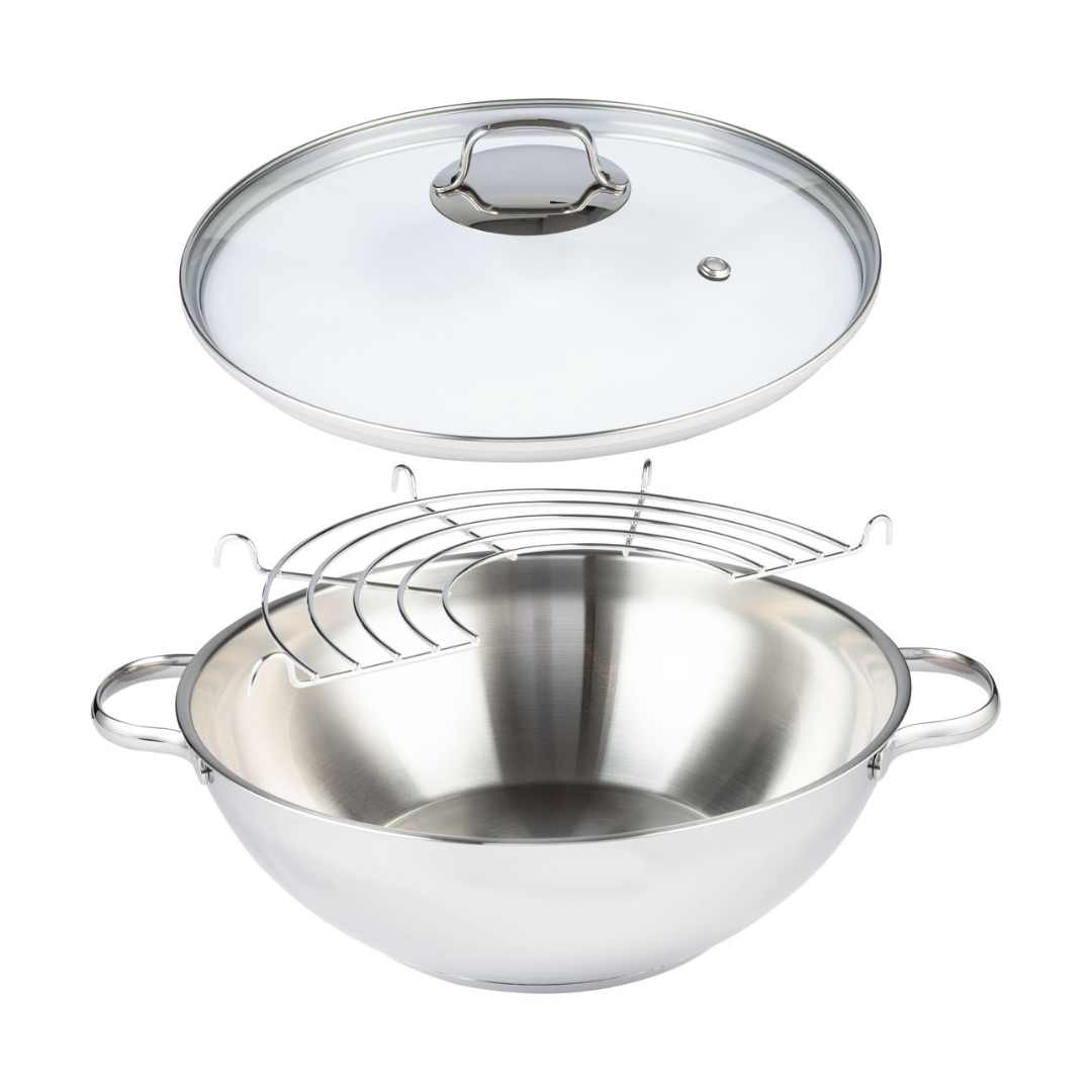 Ernesto Stainless Steel Wok , Ø 32 cm 5L