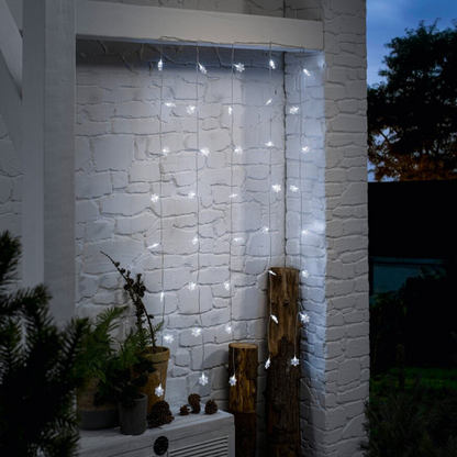 Livarno home LED Light Curtain , 40 LEDs , with timer Battery Operated