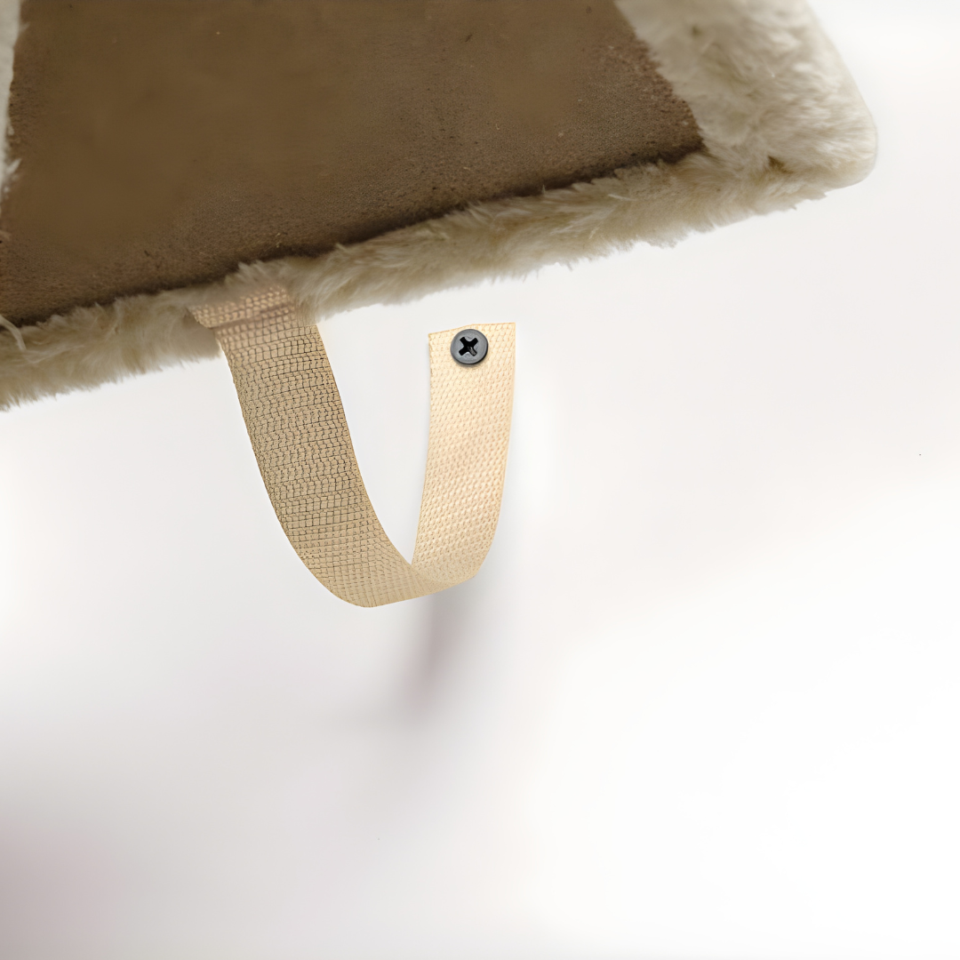 Zoofari 2-level cat tree with sisal posts and plush surfaces, size 87×36×36 cm. Ideal for climbing, scratching, and relaxing cats in Beirut, Lebanon.