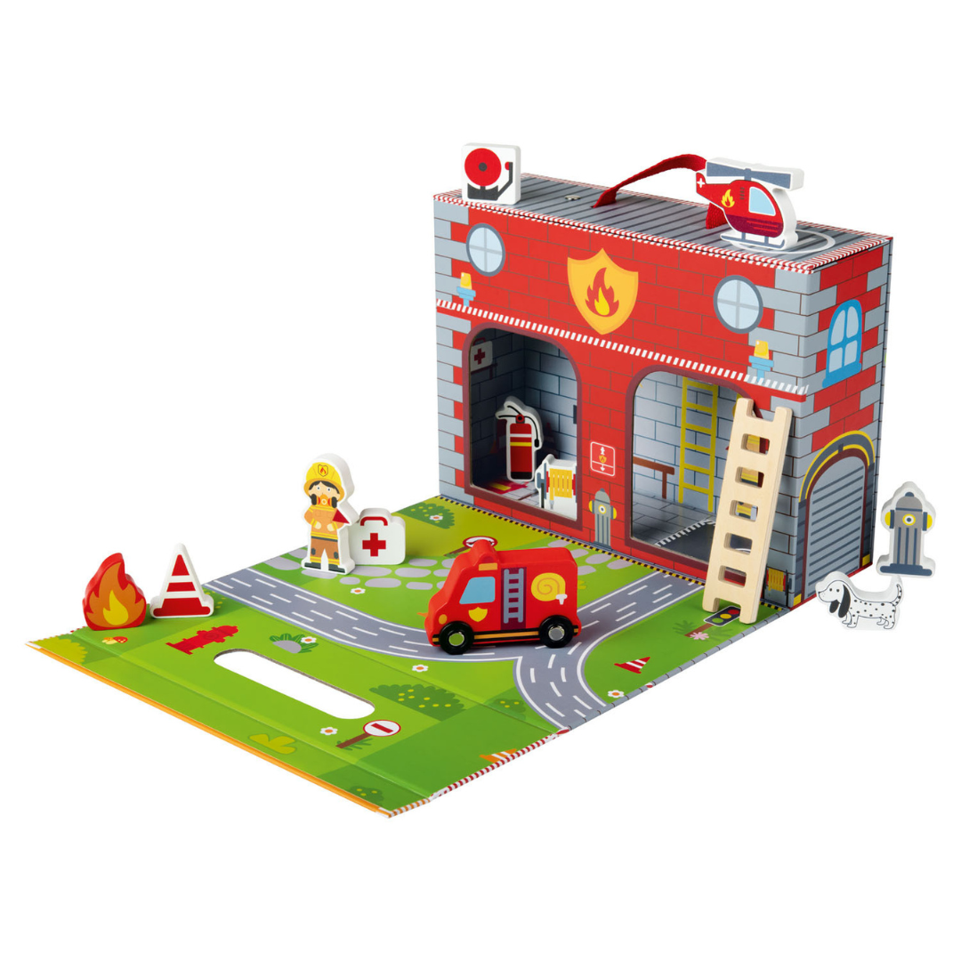 Playtive Fire Station Play Suitcase