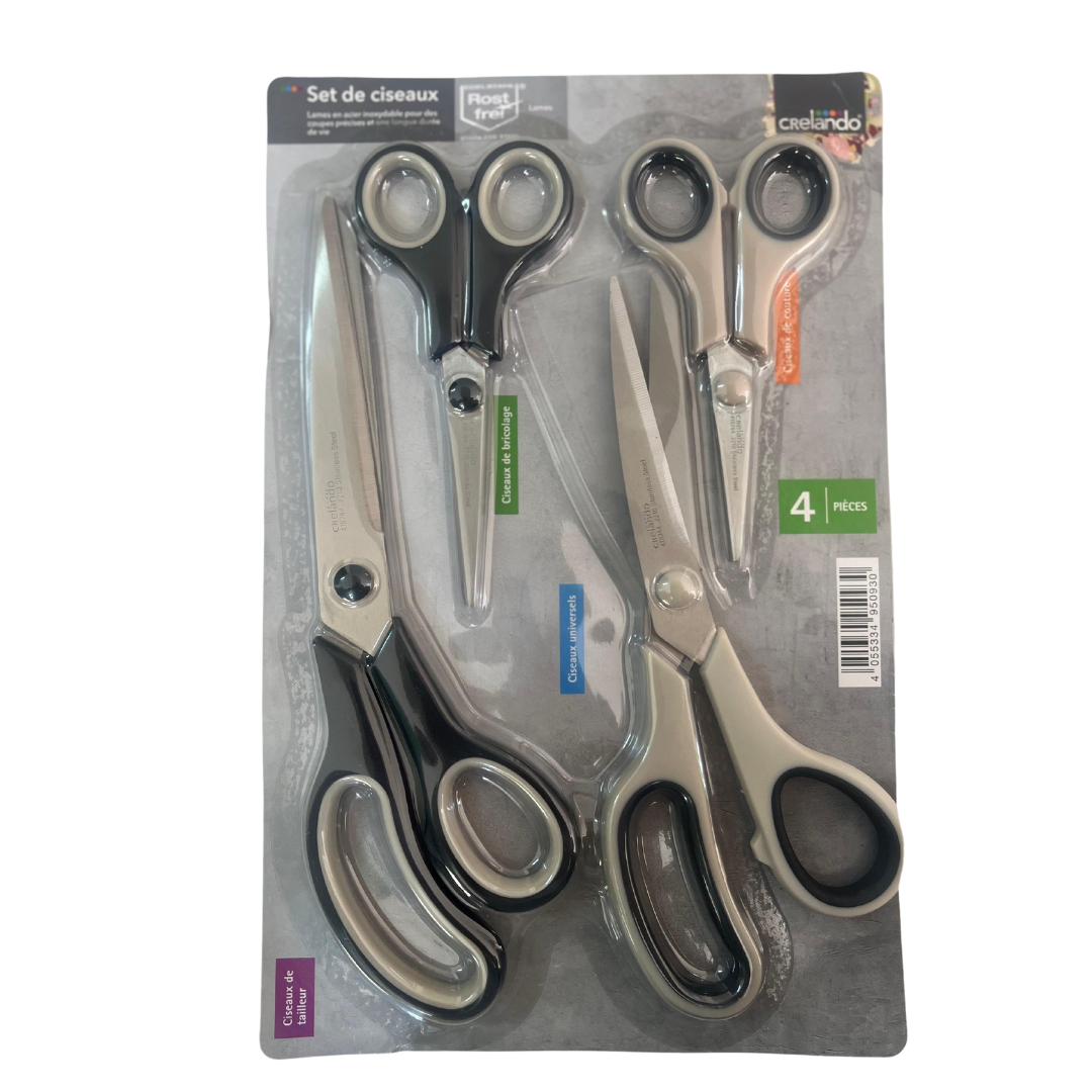 Crelando Universal Scissor set 4 Pieces