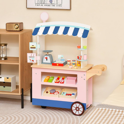 Happy Kids Wooden Supermarket Cashier Kitchen Full Set