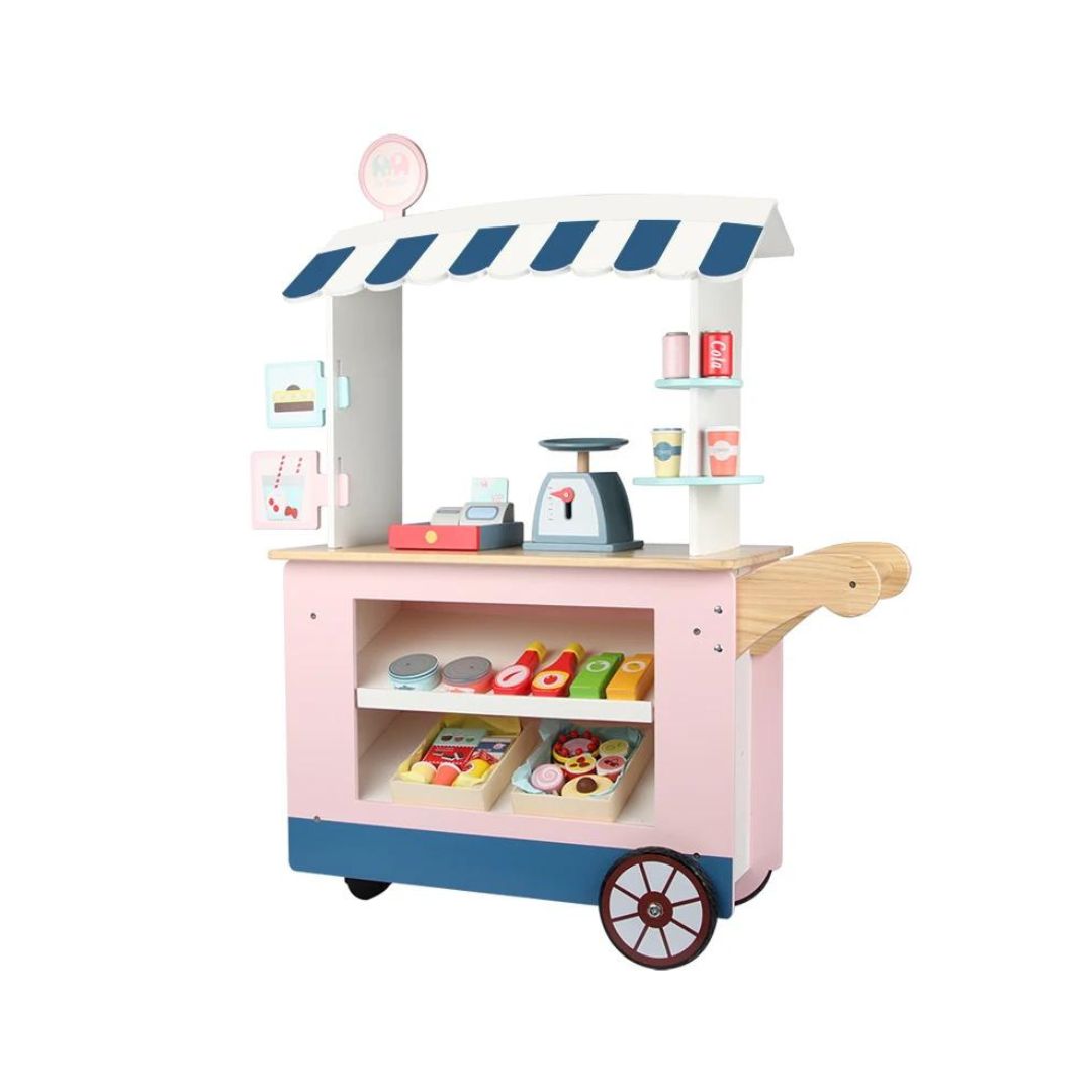 Happy Kids Wooden Supermarket Cashier Kitchen Full Set