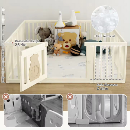 High Quality Baby White House Play Pen 180 × 200 × 65 cm