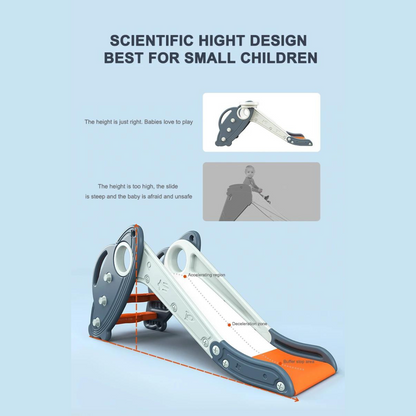 HDPE High Quality Stable Playground Slide + Basketball Frame 127×57×36cm