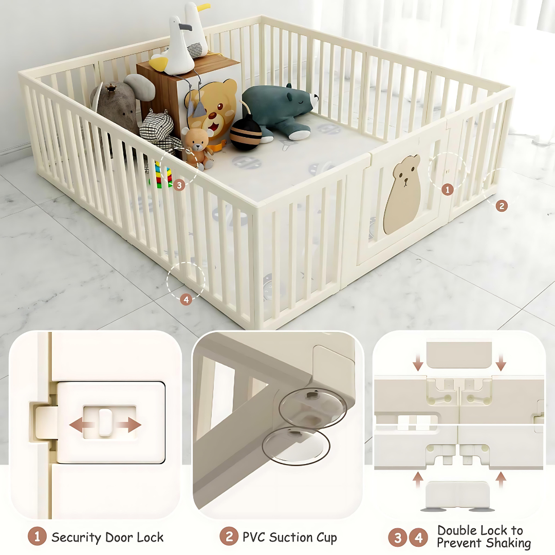 High Quality Baby White House Play Pen 180 × 200 × 65 cm