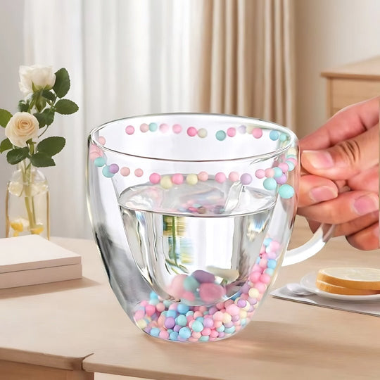 Unieke 250ml dubbelwandige glazen mok