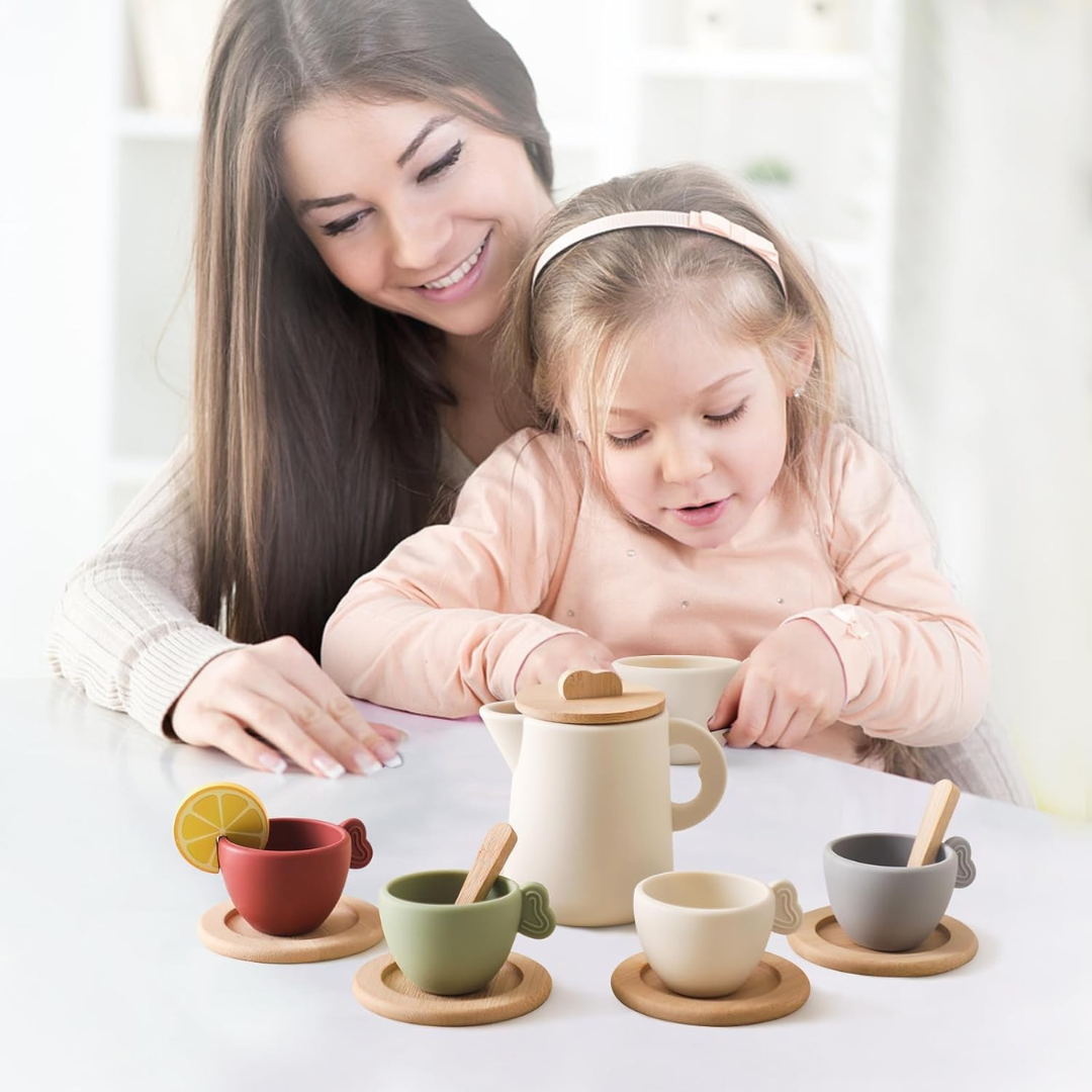 Wooden Tea Party Set for Kids - European House Hold