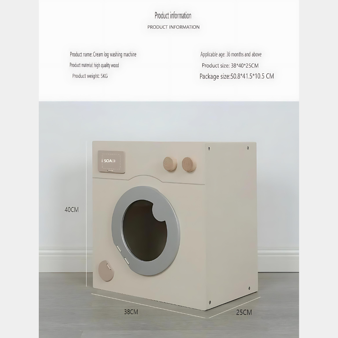 High Quality Wooden Washing Machine With Accessories 38 × 45 × 25 cm