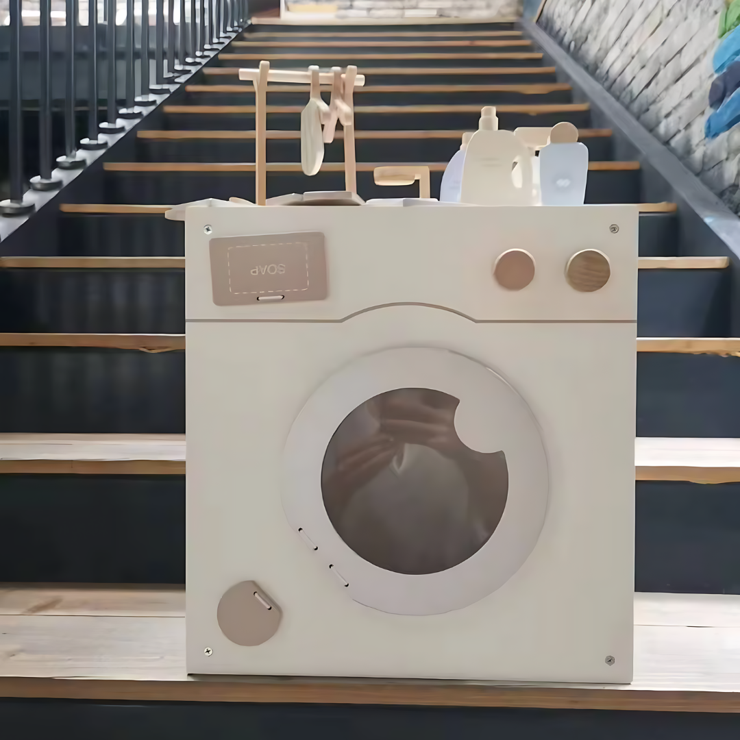 High Quality Wooden Washing Machine With Accessories - European House Hold