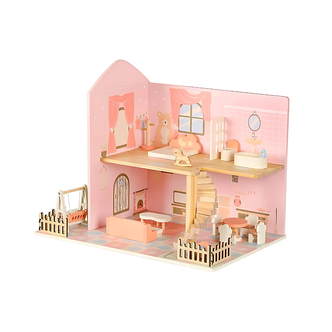 Wooden Princess Fashion Doll House With Accessories 3 Years +