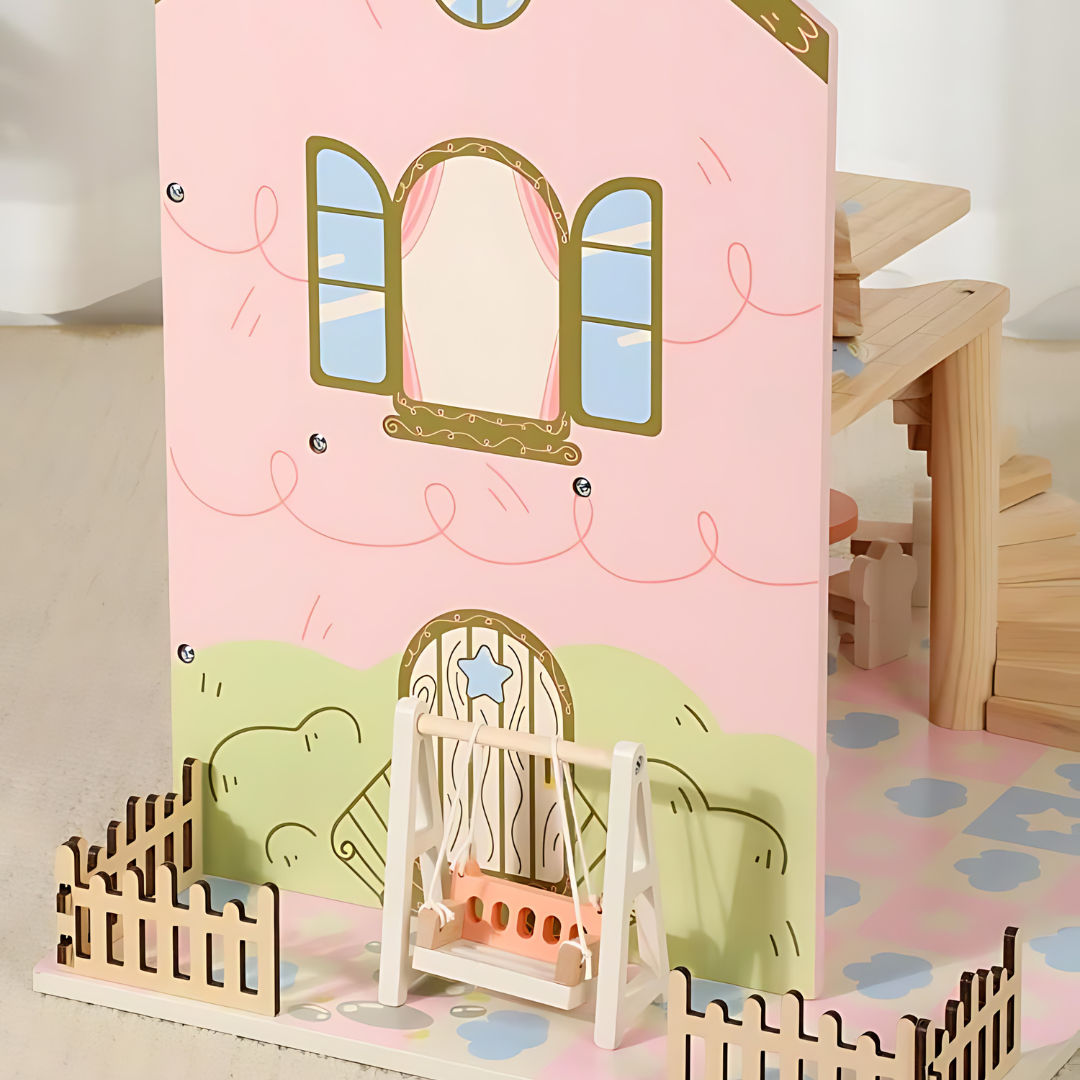 Wooden Princess Fashion Doll House With Accessories 3 Years +