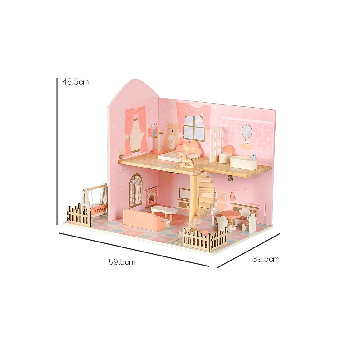 Wooden Princess Fashion Doll House With Accessories 3 Years +