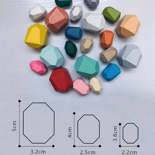 Creative Educational Balancing Building Wooden Blocks for Kids Set Of 20