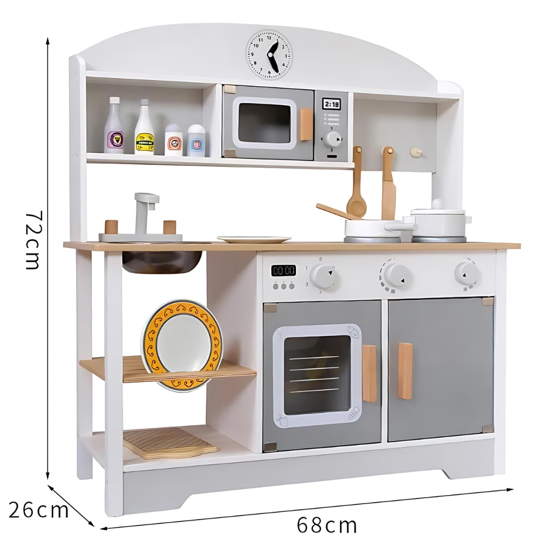 Premium Japanese Style Big Size Wooden Kitchen Set For kids