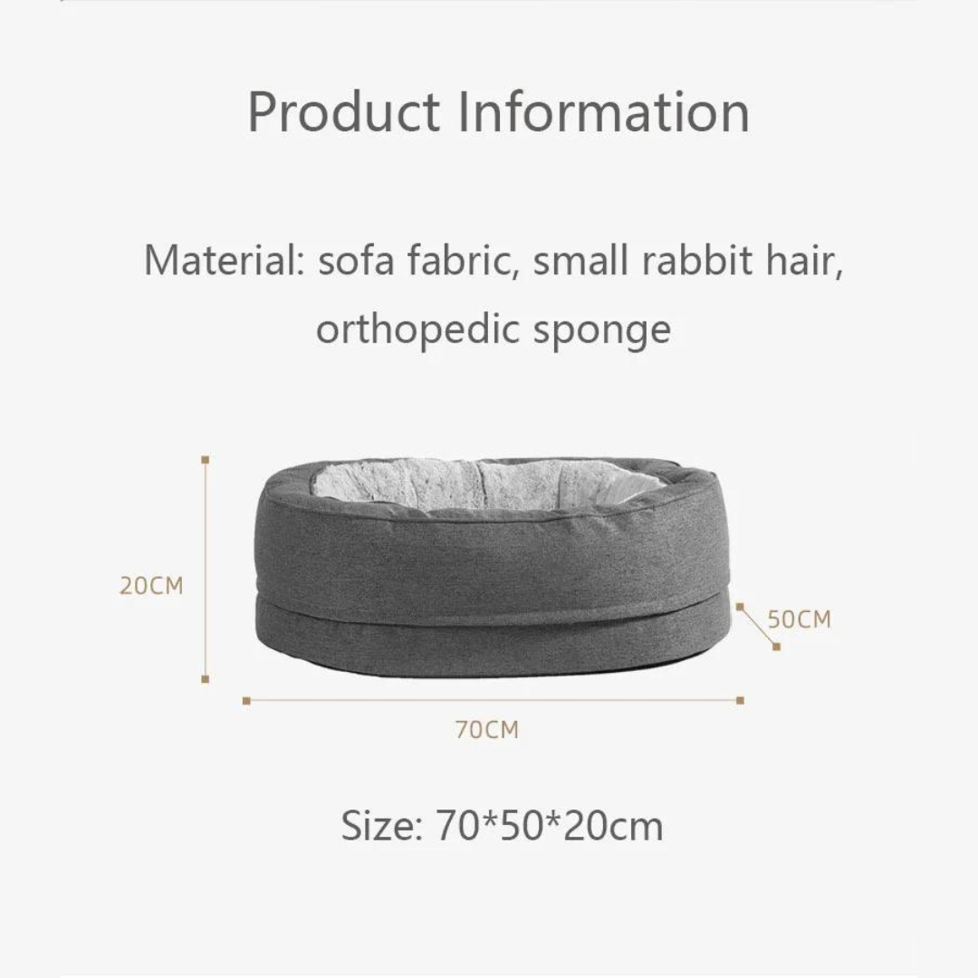 Four Seasons Oval Pet Bed with Memory Foam