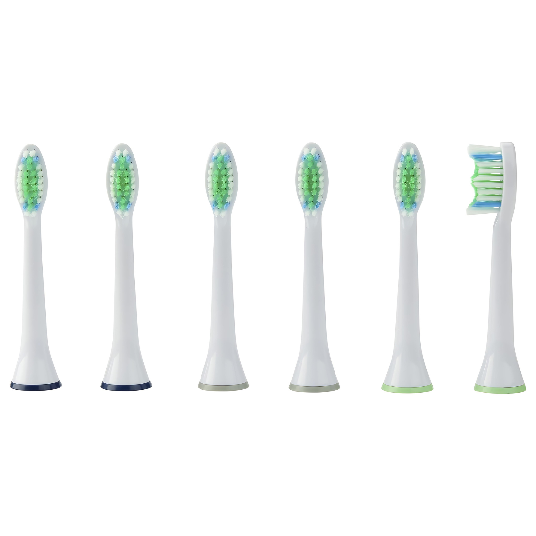 Nevadent Replacement Heads For Tooth brushes 6 pieces