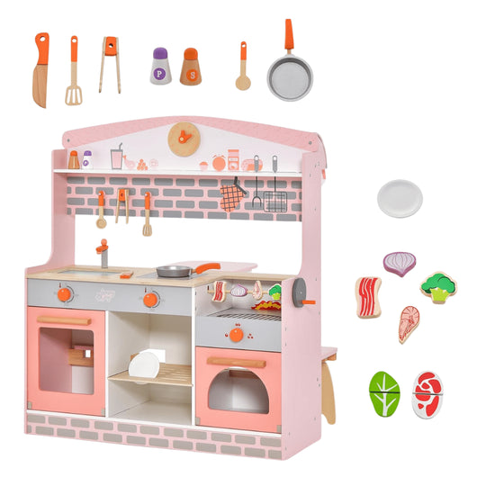 Houten keukenspeelgoedset voor kinderen