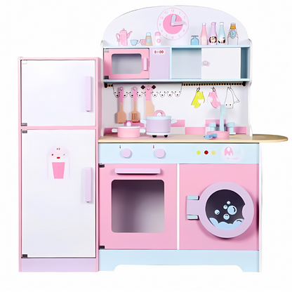 Role Pretend Play Kitchen with Refrigerator | European House Hold