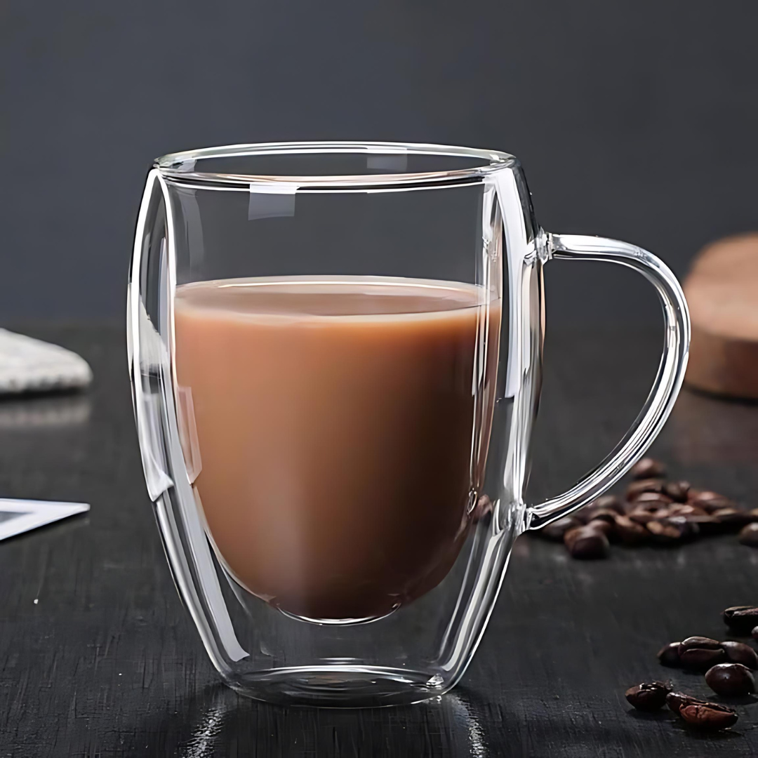 Double Walled Glass Mug 250ML Or 350ML