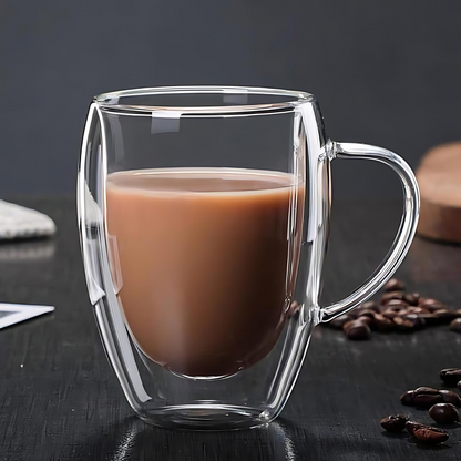 Double Walled Glass Mug 250ML Or 350ML