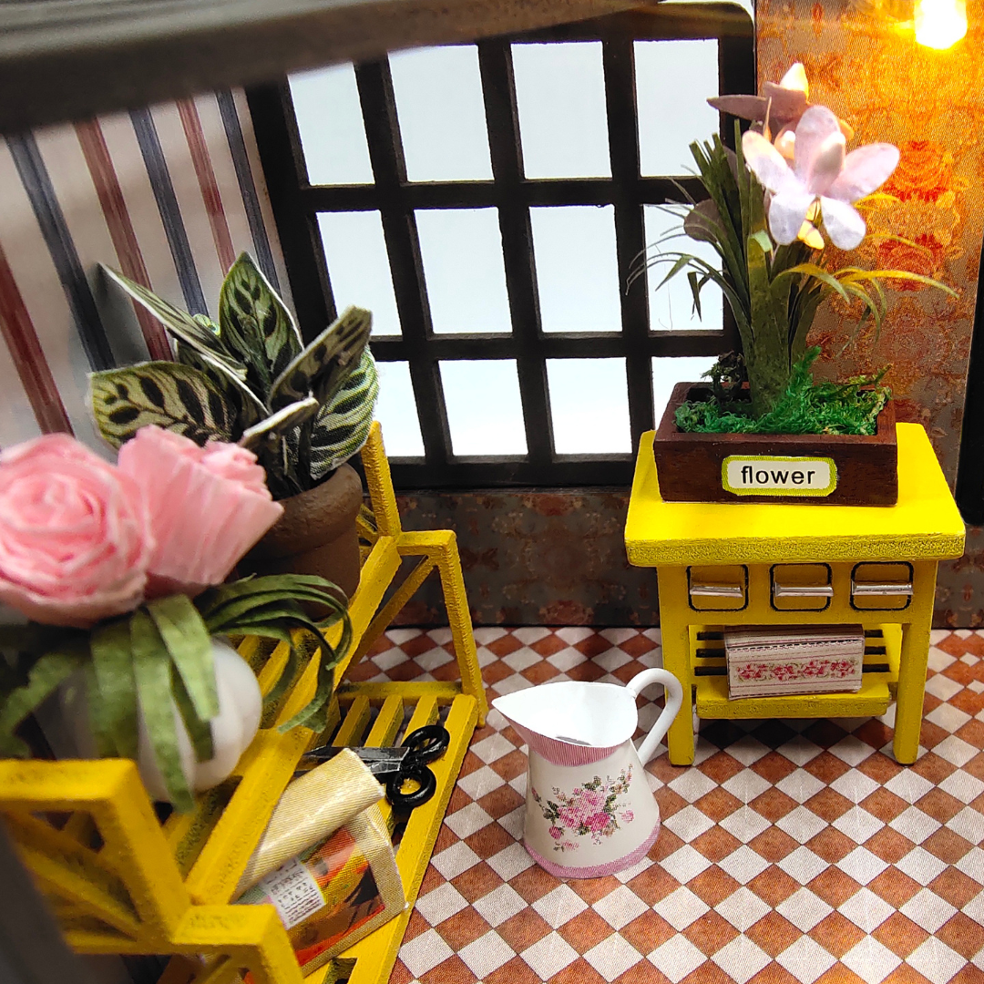 DIY Retro Style House Miniature Kit with Furniture And LED Light