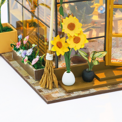 DIY Miniature Sunshine Beautiful Flower House With Led Light