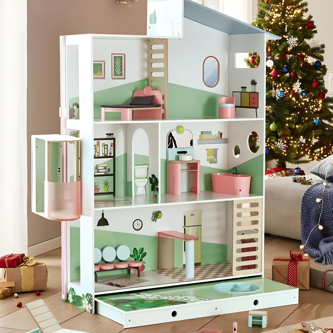 Playtive Wooden dollhouse Deluxe XXL