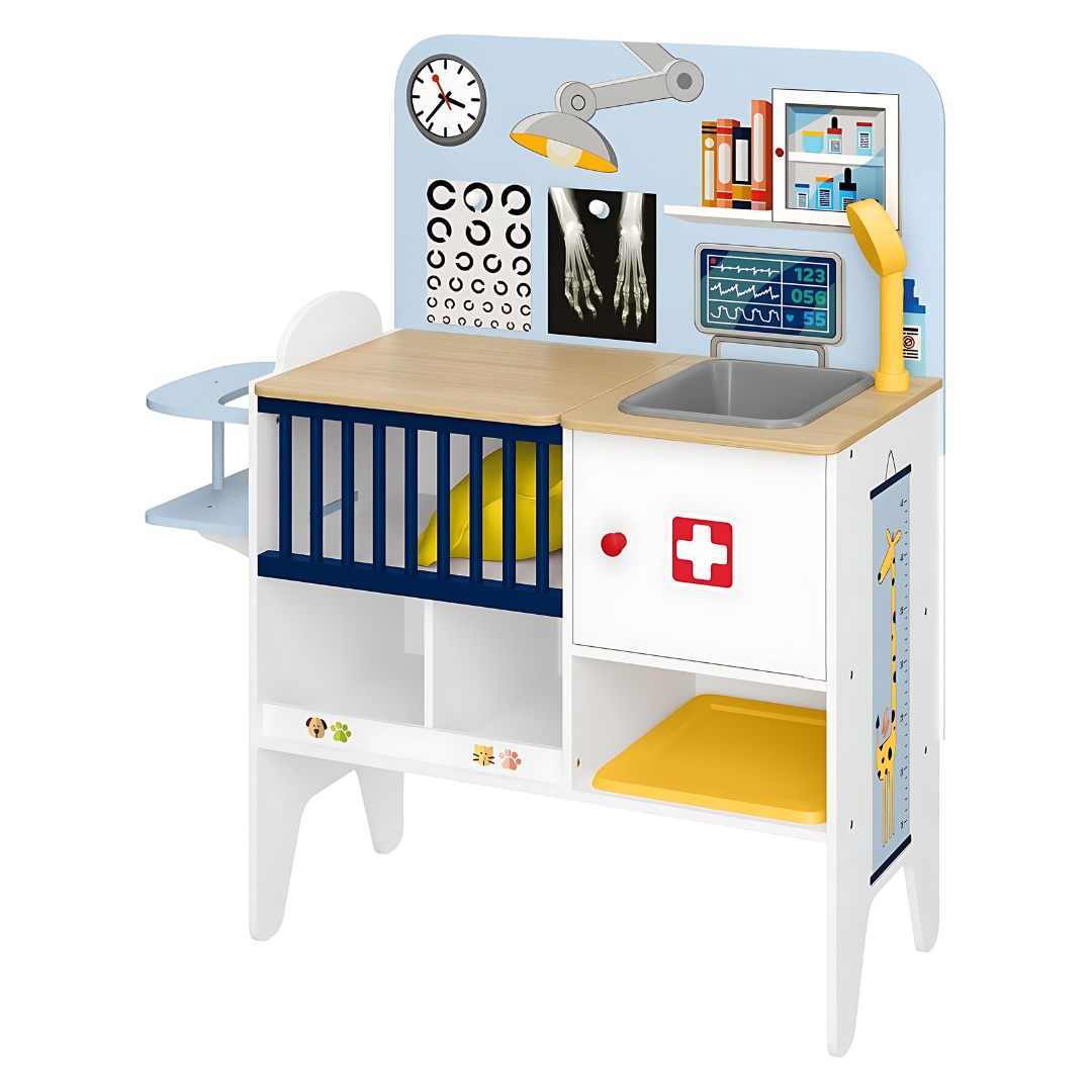 Playtive 2-In-1 Wooden Medical And Veterinary Cabinet