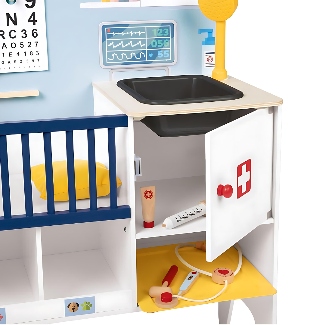 Playtive 2-In-1 Wooden Medical And Veterinary Cabinet