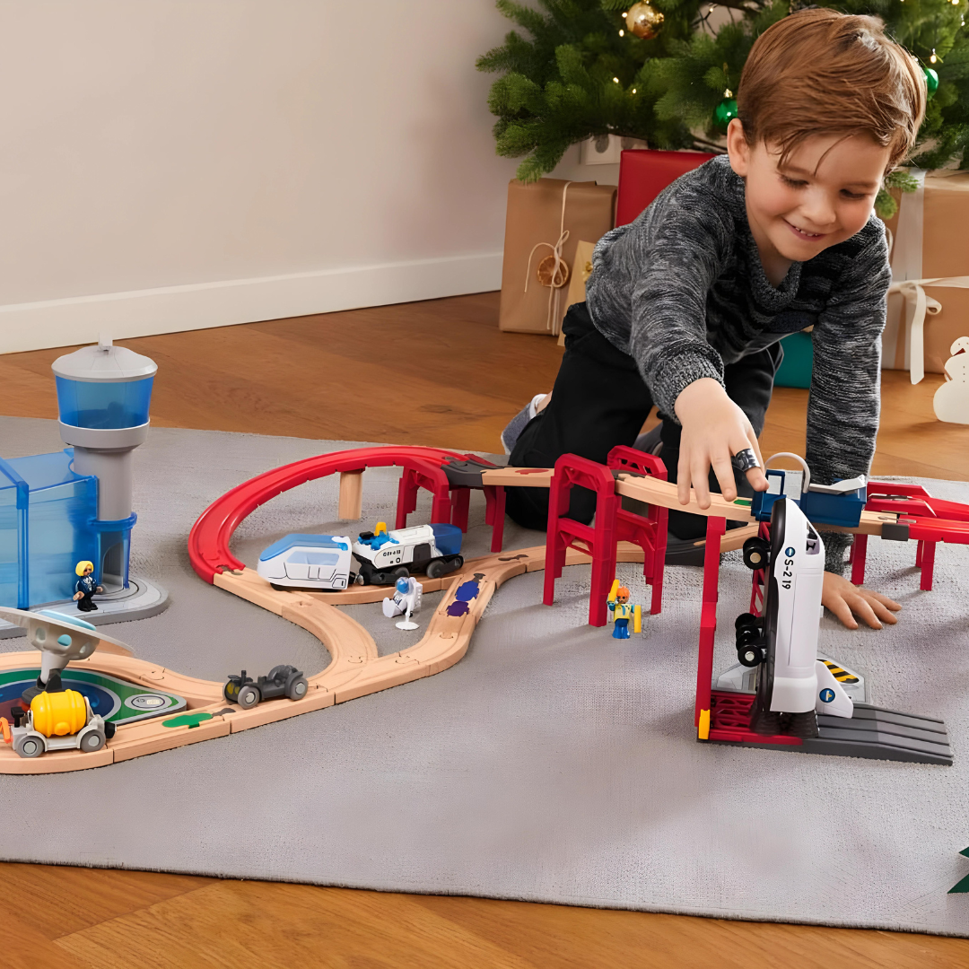 Playtive Space Station Railway Set 75 Pieces 4.2m