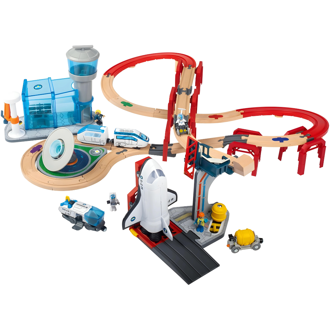 Playtive Space Station Railway Set 75 Pieces 4.2m