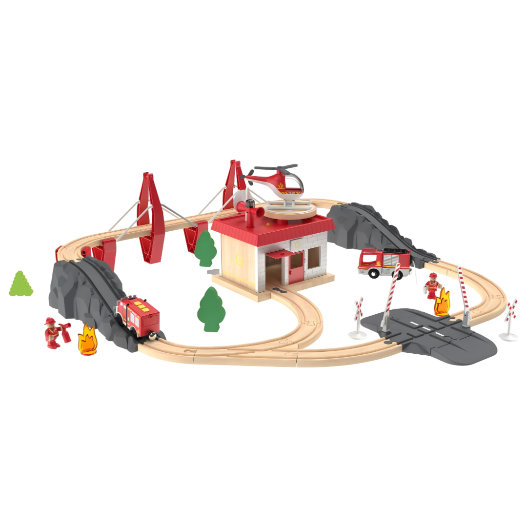 Playtive Fire Brigade Train Set 47 Pieces 2.85m