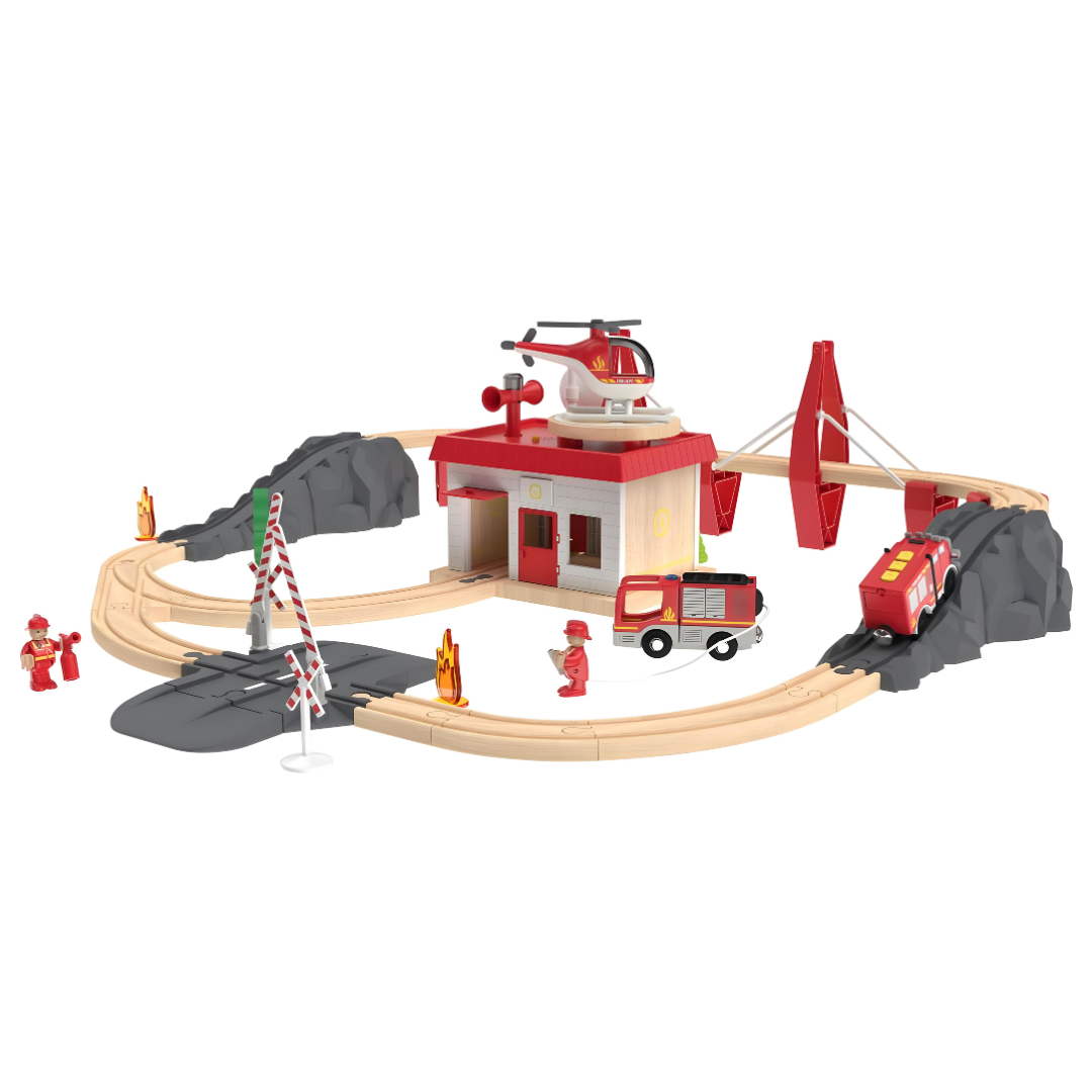 Playtive Fire Brigade Train Set 47 Pieces 2.85m - European Household