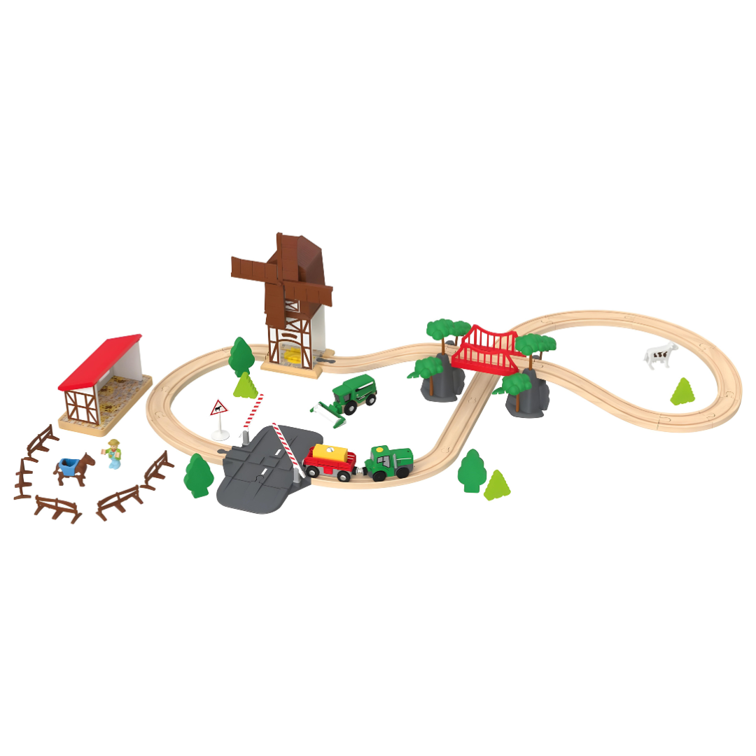 Playtive Farm Train Set 43 Pieces 2.8M