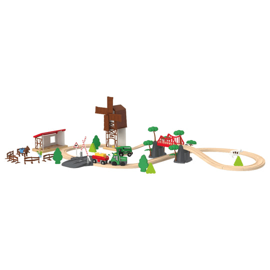 Playtive Farm Train Set 43 Pieces 2.8M