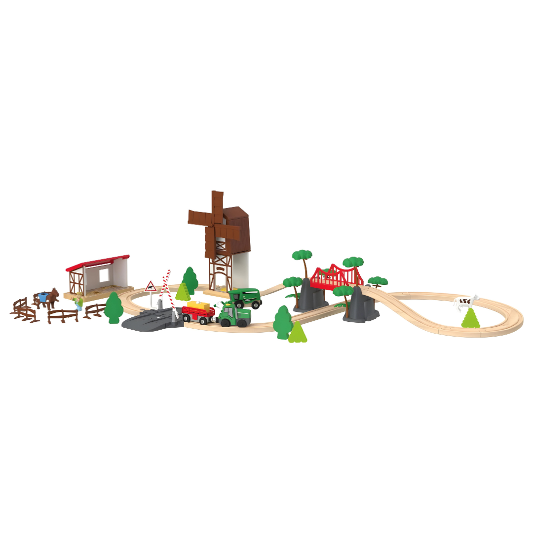 Playtive Farm Train Set 43 Pieces 2.8M