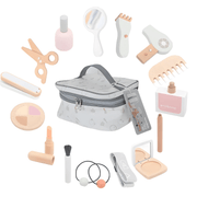 Wooden Makeup Toy Set for Kids With Cosmetic Bag