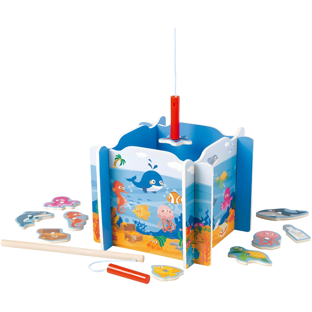 PLAYTIVE WOODEN FISHING GAME