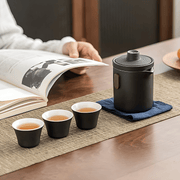 Portable Japanese travel tea set with 230ml jug, 3 cups, ceramic filter, and protective case – ideal for tea lovers in Beirut Lebanon