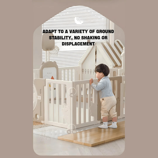 مجموعة لعب بير مون 180 × 150 سم مع قضيب باب بإضاءة ليد