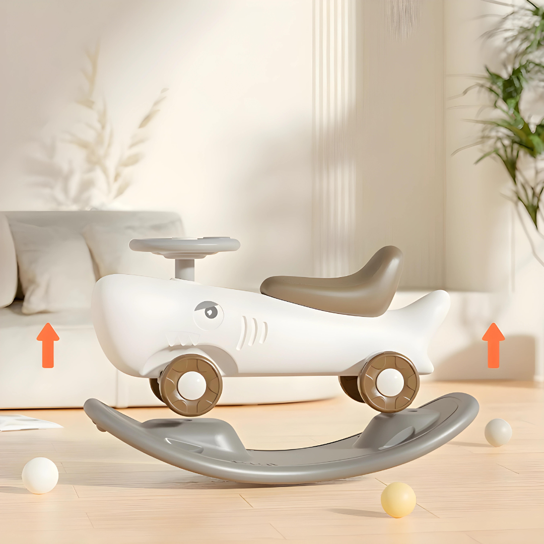 3 In 1 Rocking Horse With Wheels And Foot Rest For 12 Month And Up